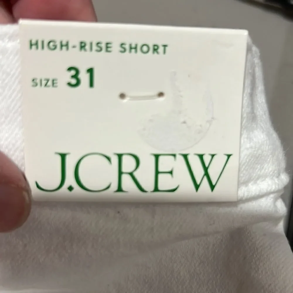 J. Crew White High-rise denim cut off shorts size 31 NWT